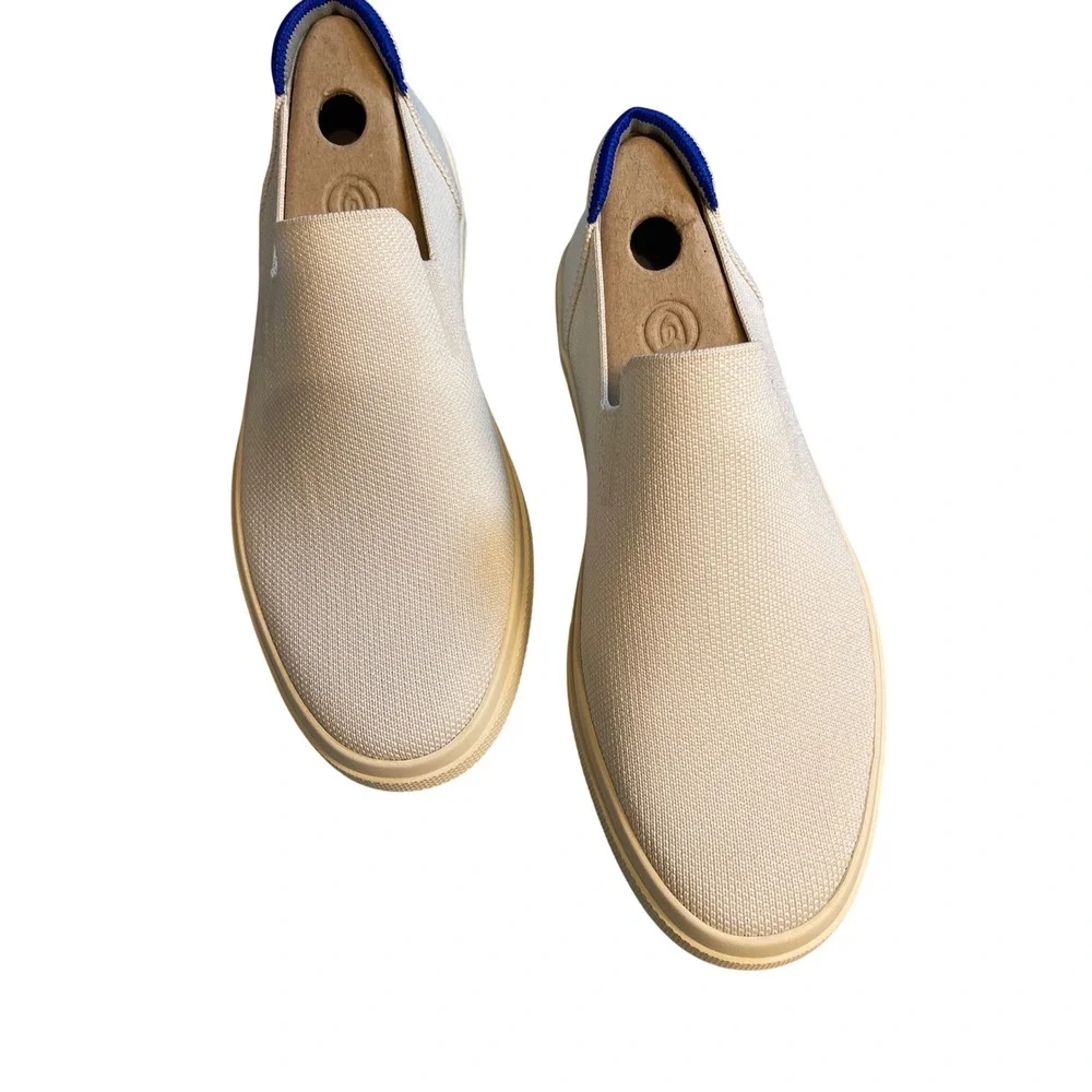 Rothy's The Slip On Sneaker Womens‎ 8 M 6.5 Beige Knit Comfort Shoes